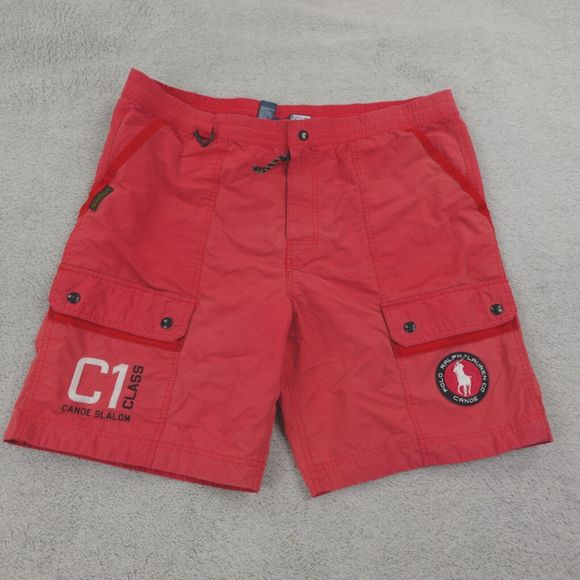 Polo Ralph Lauren Other - Vintage Polo Ralph Lauren Swim Shorts Mens XL Canoe Slalom Class C1 Red Lo Life